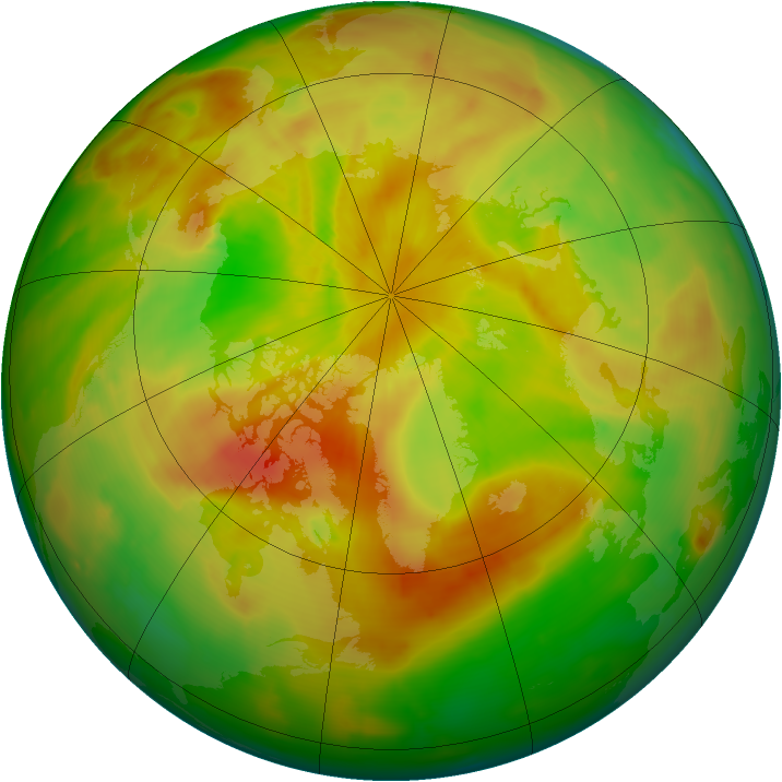 Arctic ozone map for 16 May 2015